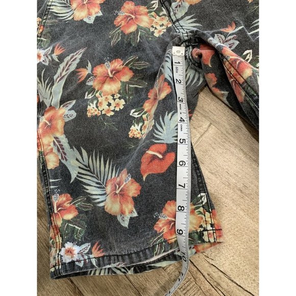 Charles and a Half Men's Shorts Orange Gray Floral - Picture 6 of 7